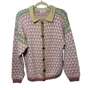 VTG Dia North of Boston Handknit Cardigan Sweater Women's Sz. M/L